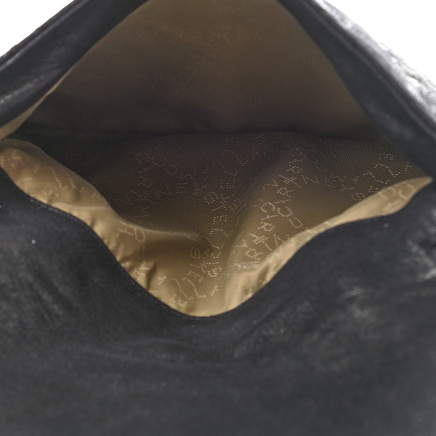 Stella McCartney Shaggy Deer Quilted Falabella Fold Over Clutch Black 7 of 8