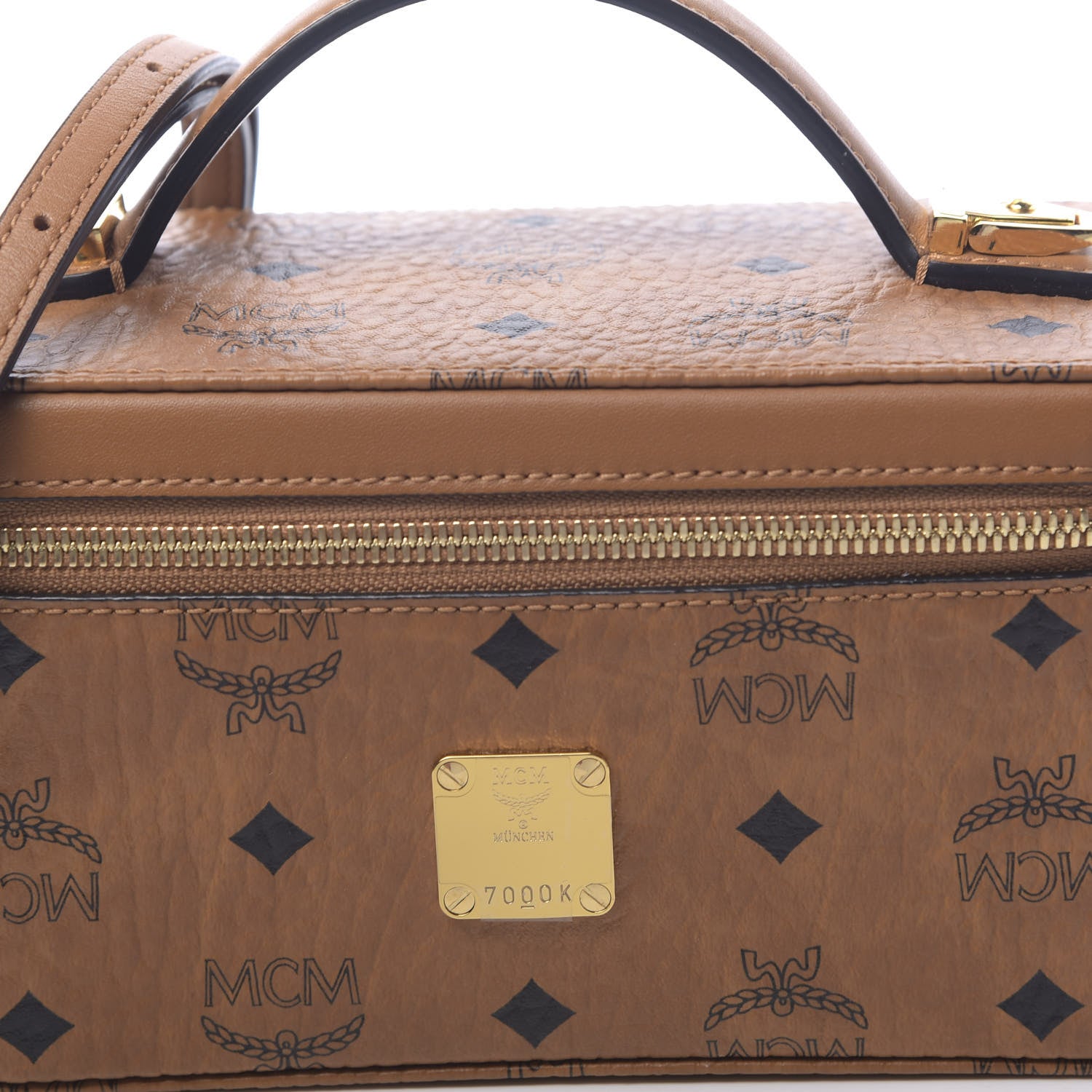 MCM Visetos Vanity Case Cognac 9 of 9