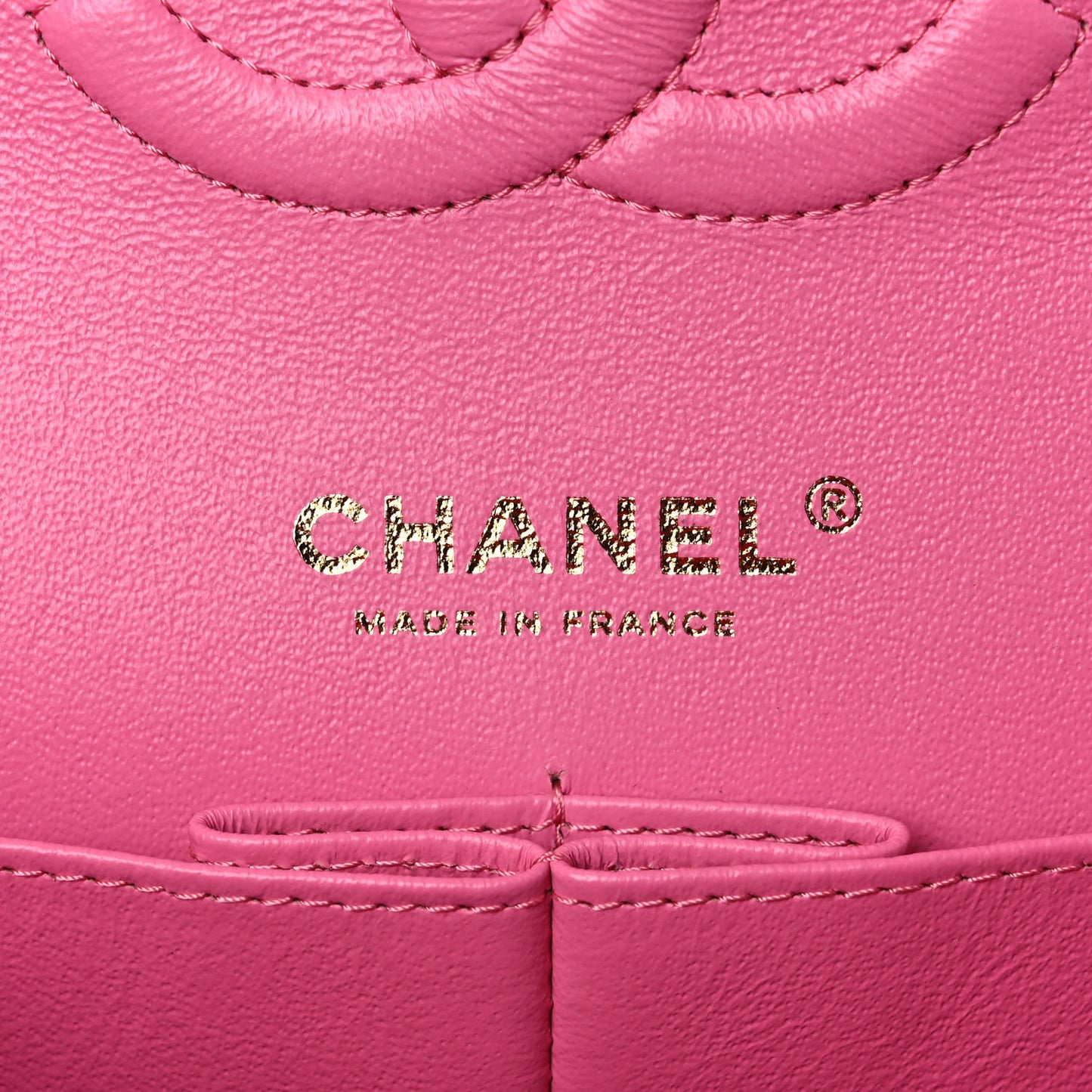 Caviar Quilted Medium Double Flap Dark Pink