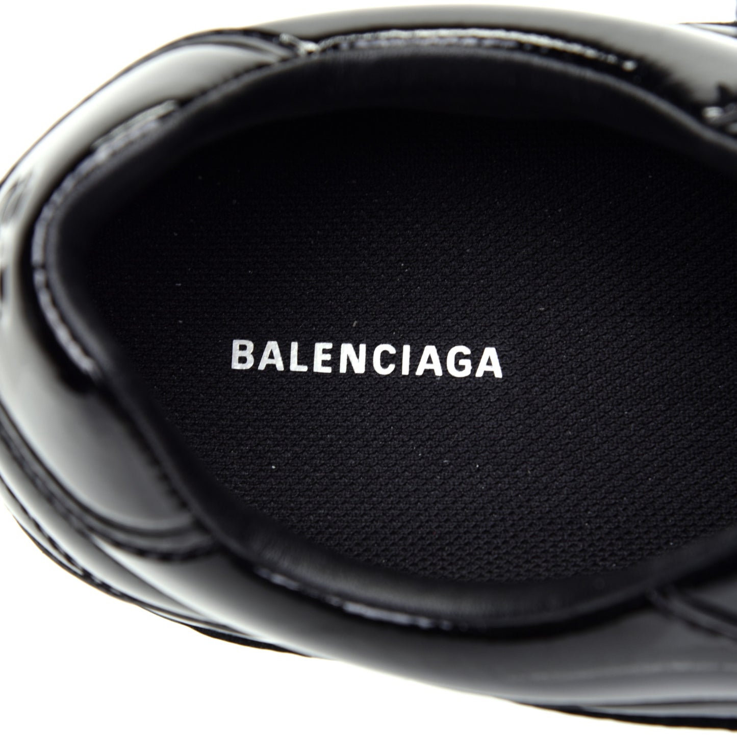 Patent Polyurethane Womens Zen Sneakers 40 Black