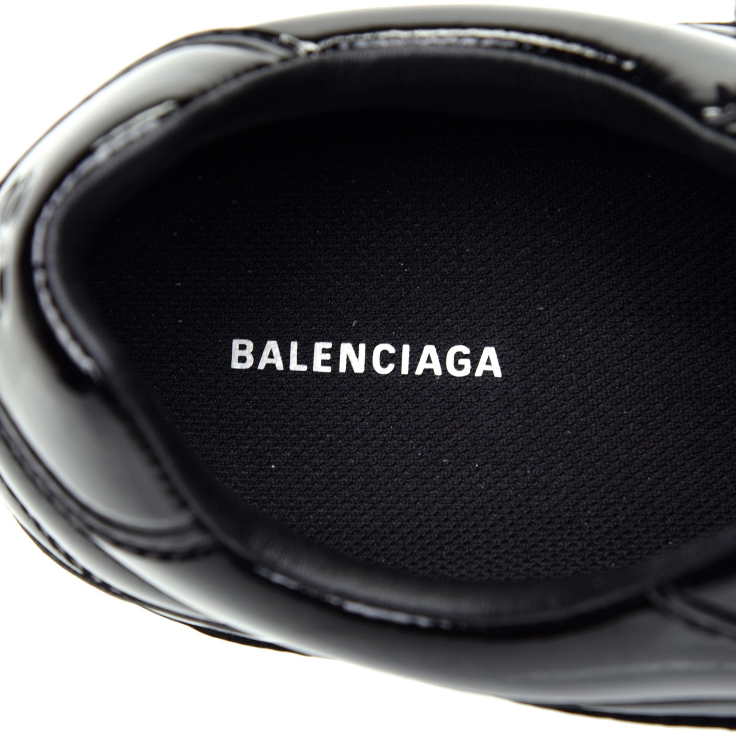 Balenciaga Patent Polyurethane Womens Zen Sneakers 40 Black 7 of 9