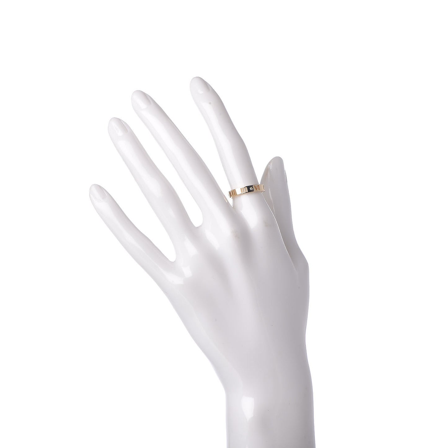 18K Yellow Gold Diamond Atlas Pierced Ring 50 5.25