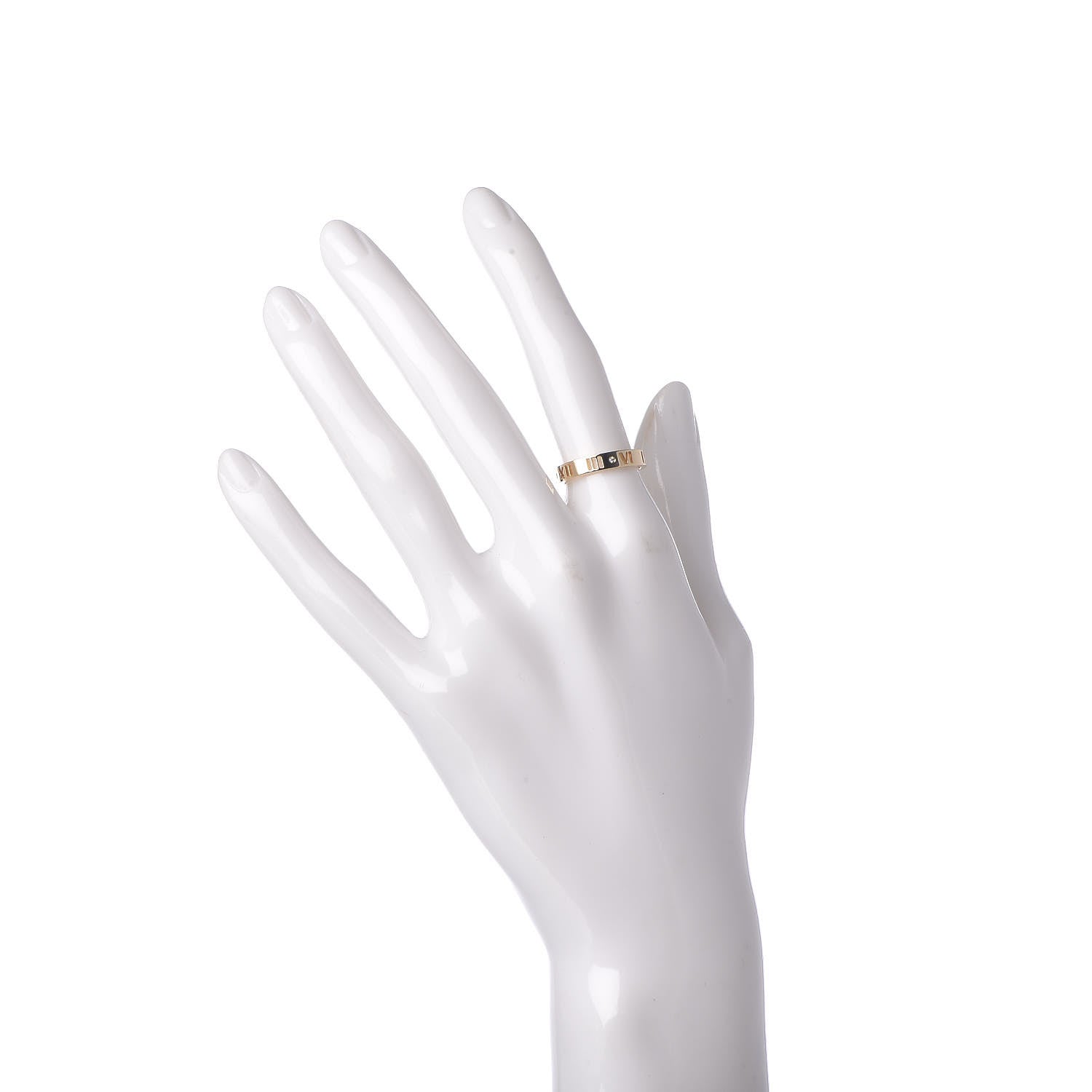 Tiffany 18K Yellow Gold Diamond Atlas Pierced Ring 50 5.25 2 of 5