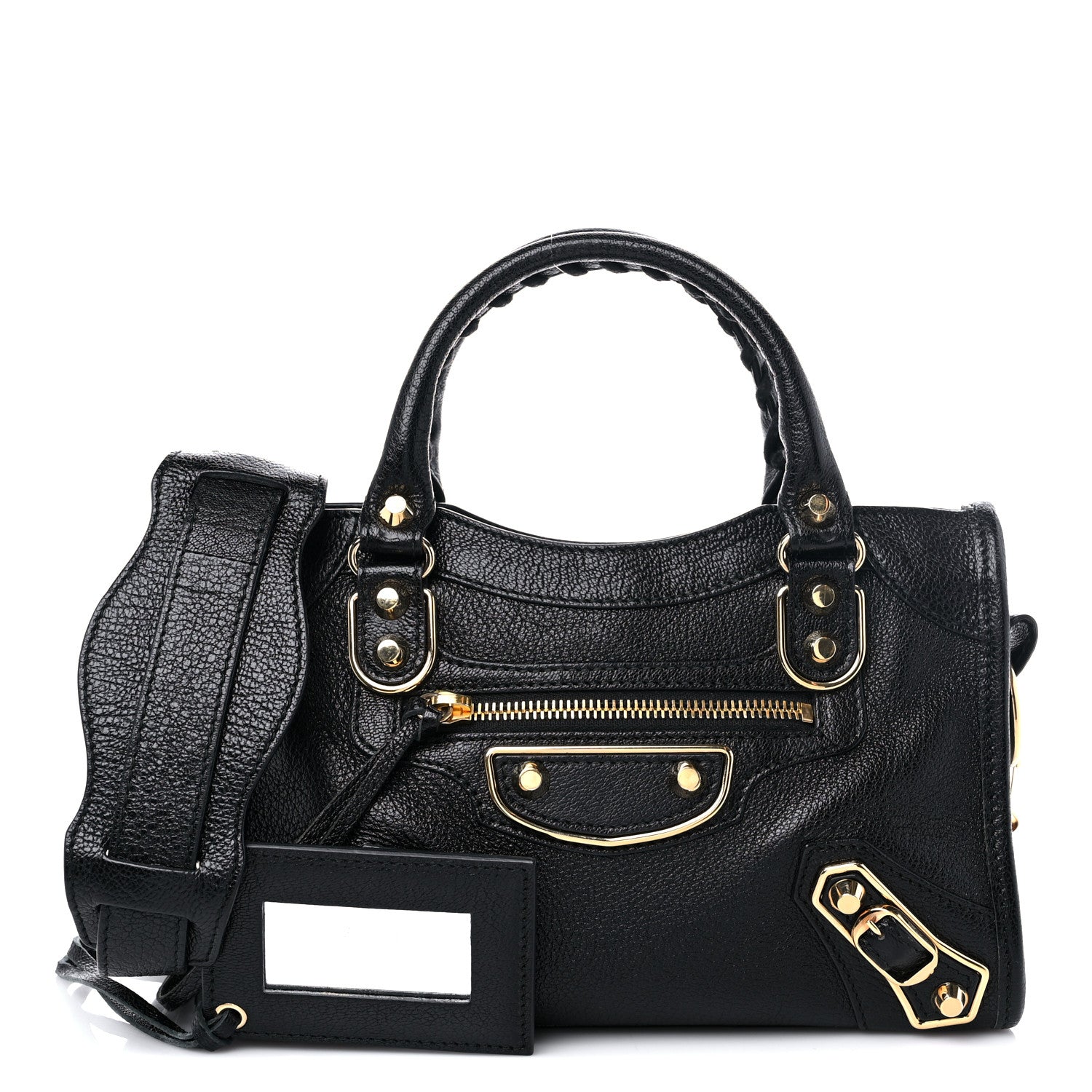 Balenciaga Chevre Gold Metallic Edge Hardware Mini City Black 1 of 16