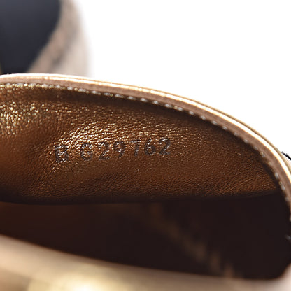 Chanel Metallic Lambskin Grosgrain CC Espadrilles 39 Gold Black 7 of 10