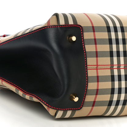 Burberry Horseferry Check Medium Ballingdon Tote Honey Black 8 of 9