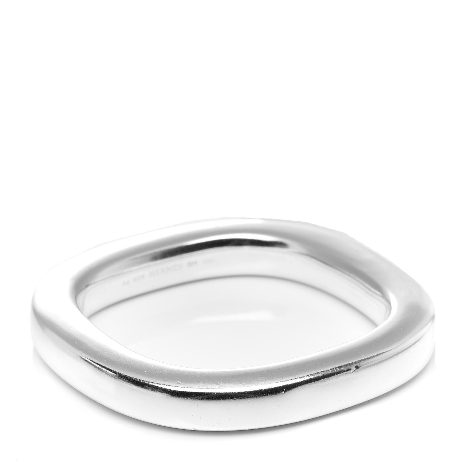 Hermes Sterling Silver Square Bangle Bracelet SH 1 of 4