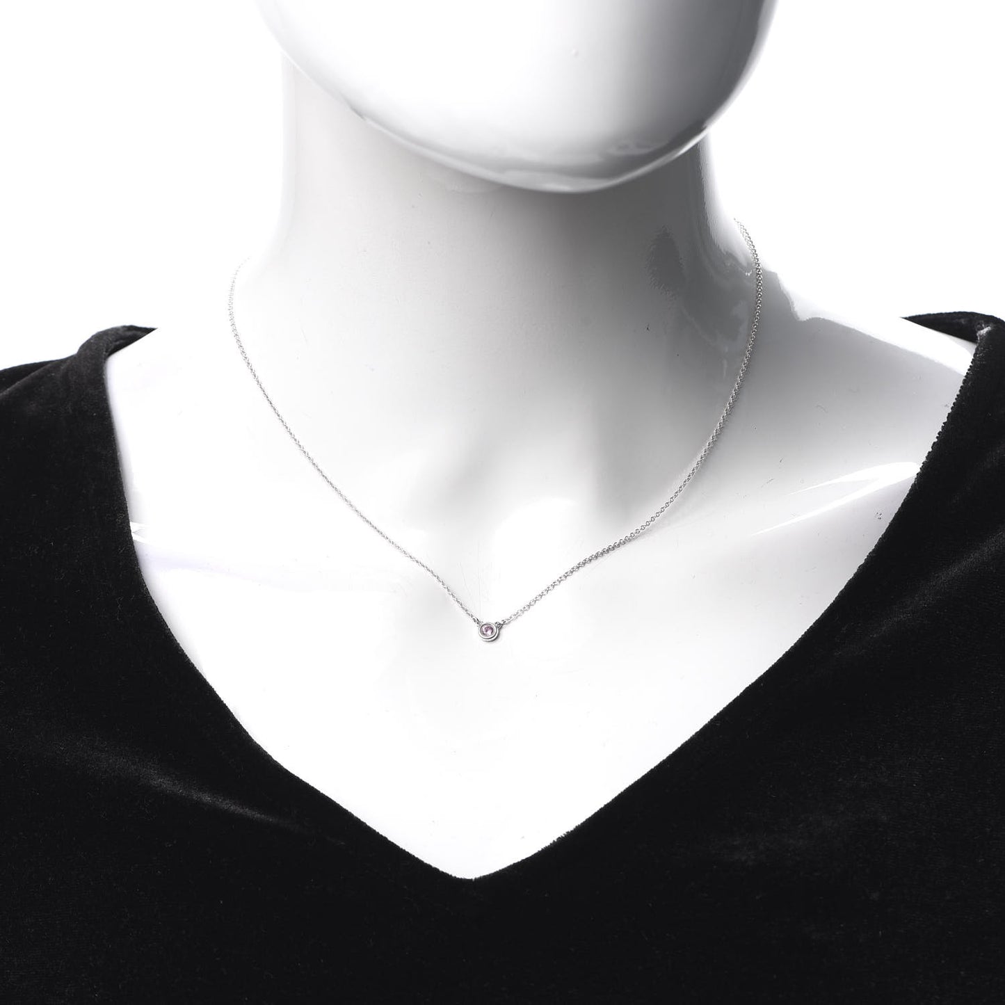 Sterling Silver Pink Sapphire Color By The Yard Necklace