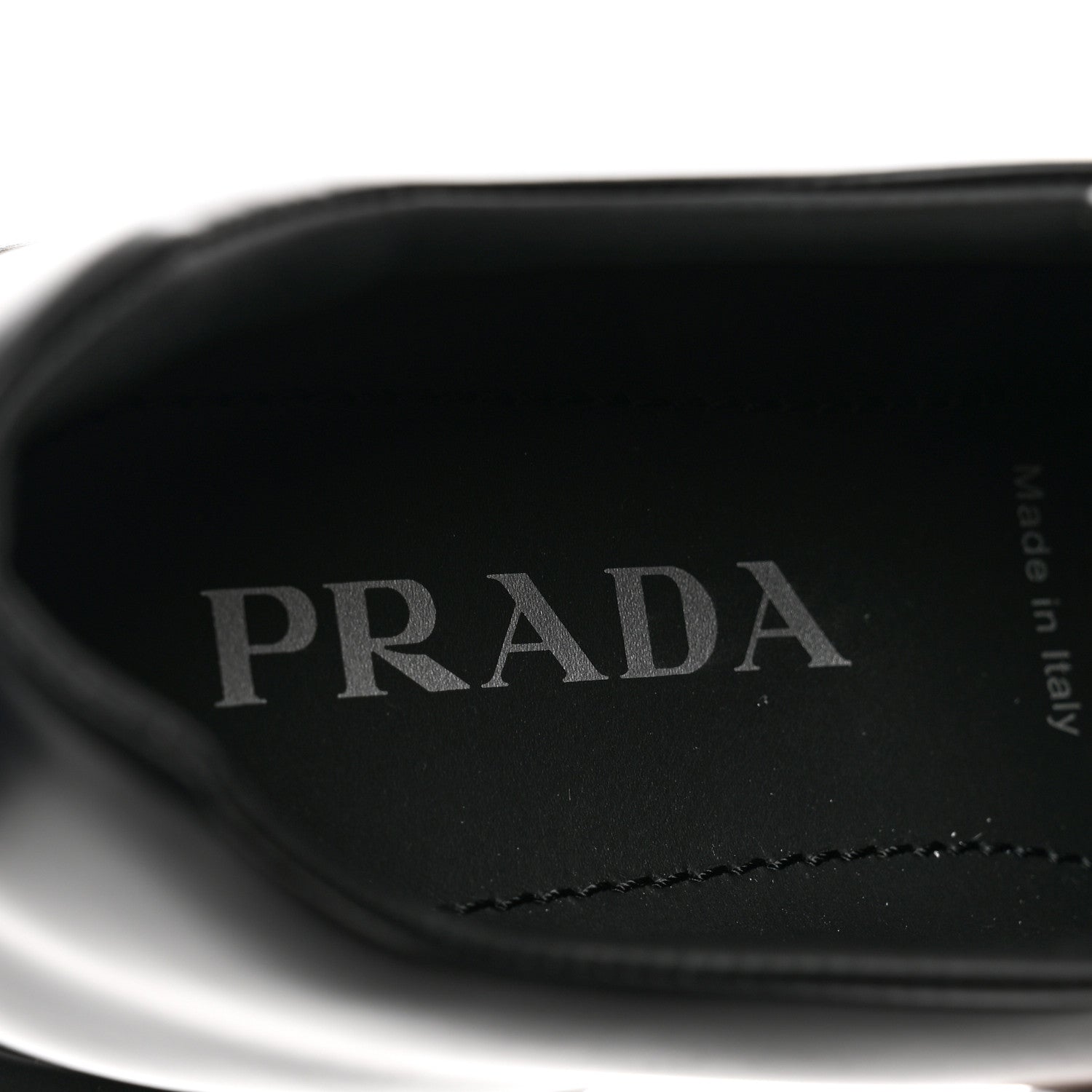 Prada Spazzolato Rois Monolith 55mm Derby Loafers 39 Black 7 of 8