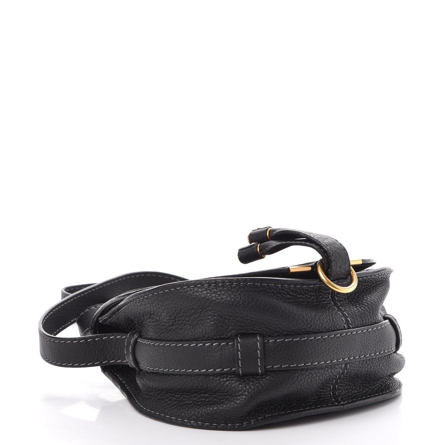 Chloe Calfskin Mini Marcie Round Crossbody Bag Black 4 of 9