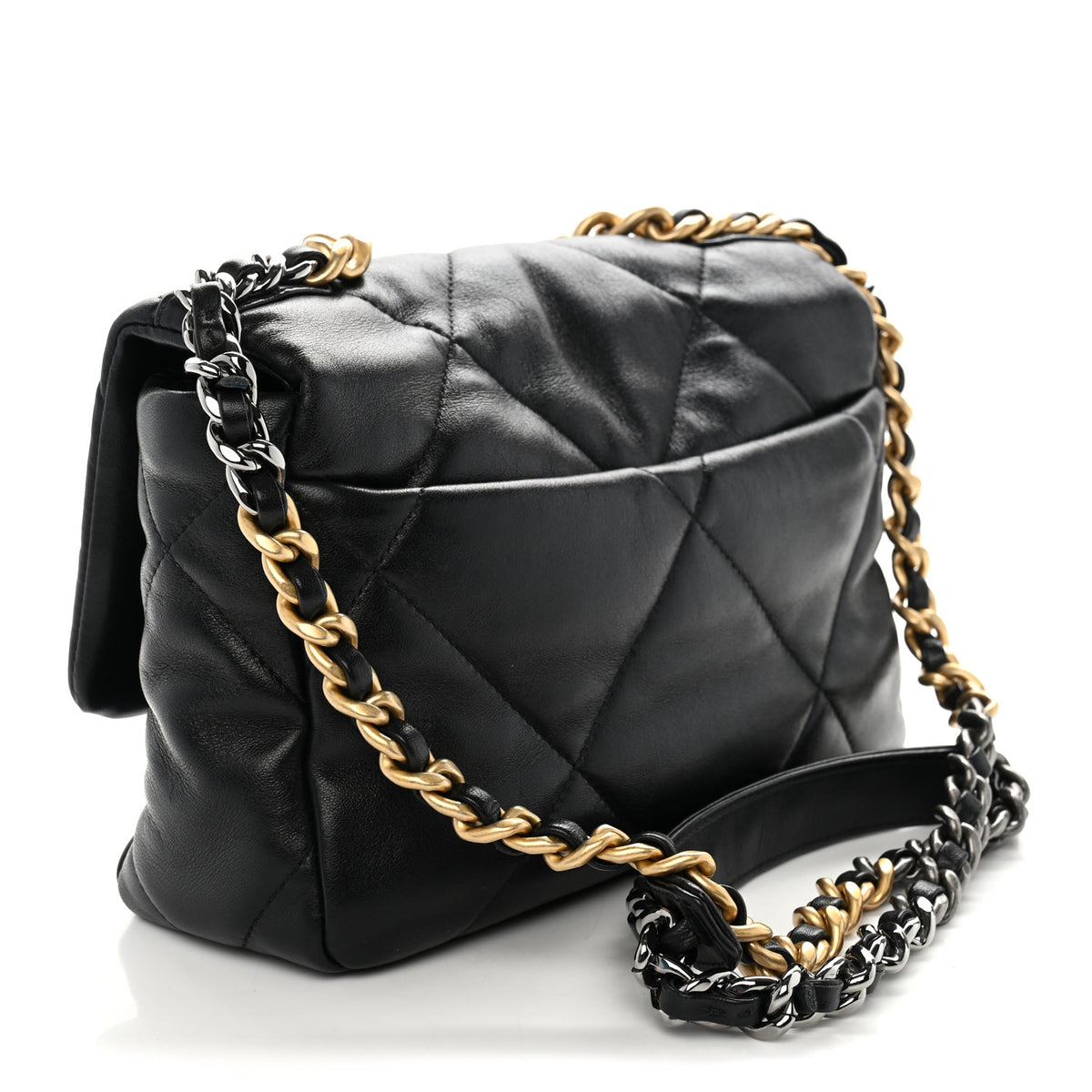 Chanel Lambskin Quilted Medium Chanel 19 Flap Black 3 of 10