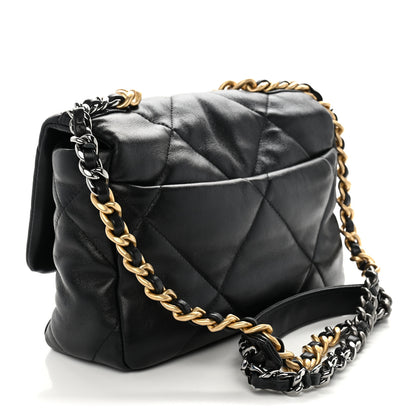 Chanel Lambskin Quilted Medium Chanel 19 Flap Black 3 of 10