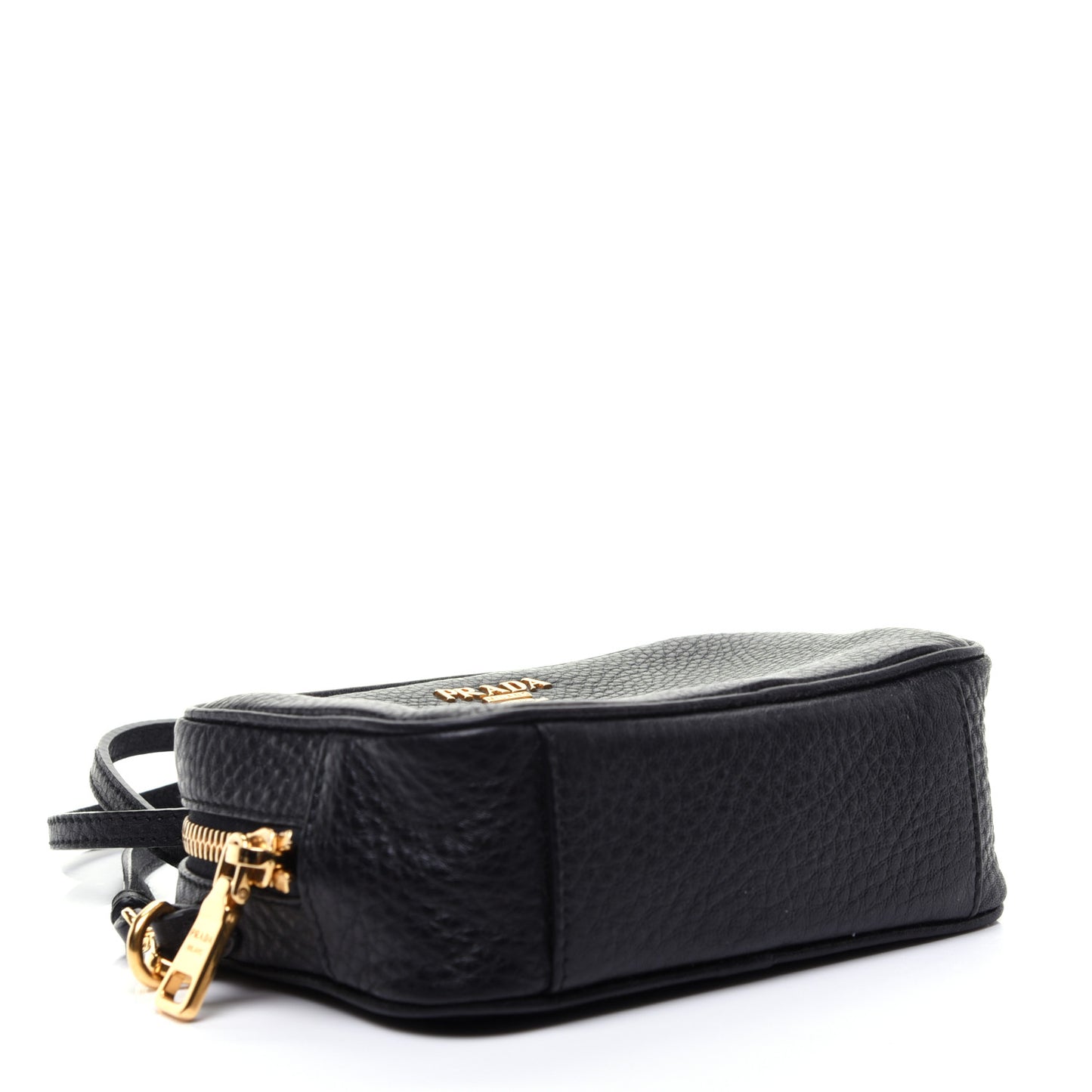 Vitello Daino Mini Camera Crossbody Black