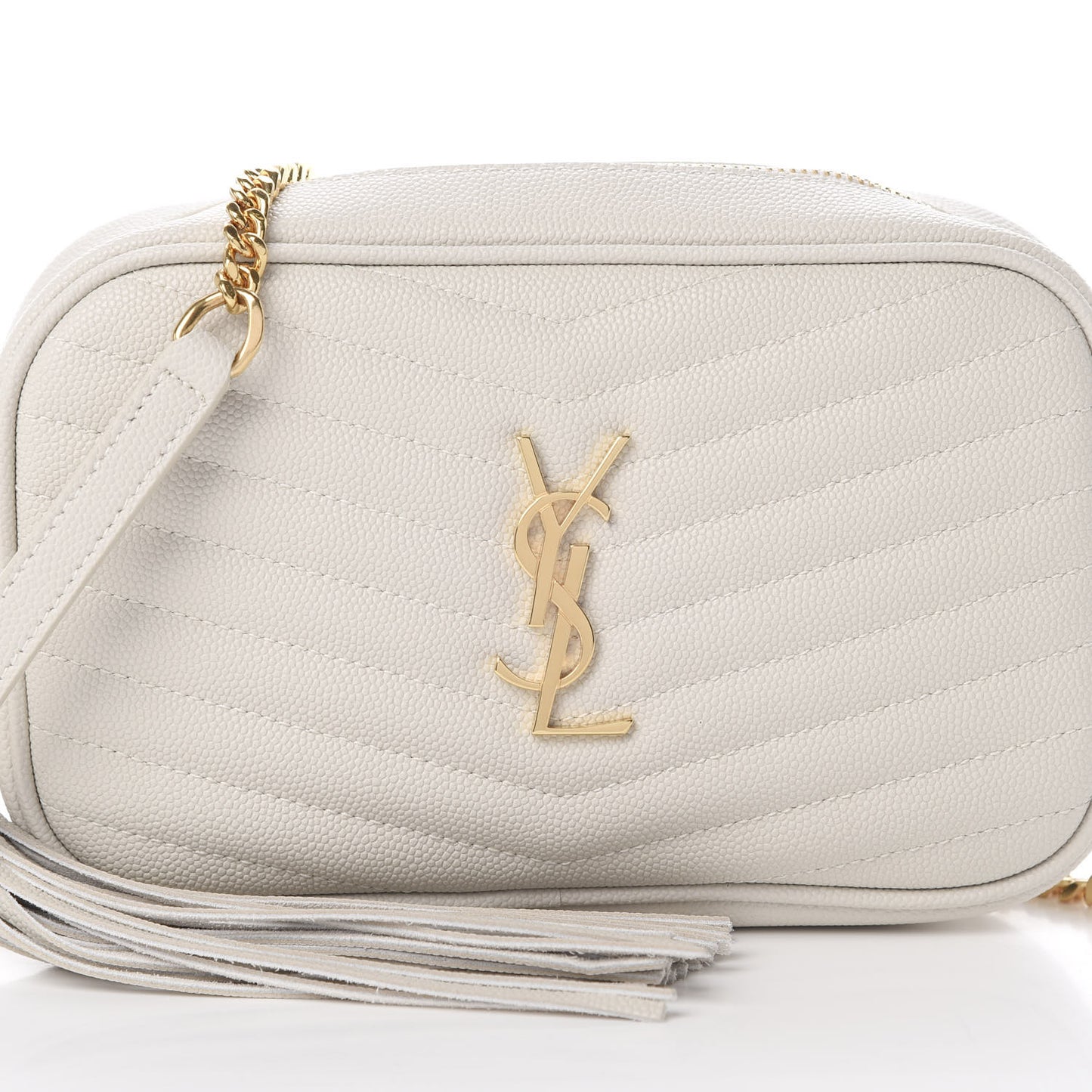 Grain De Poudre Matelasse Monogram Mini Lou Camera Bag Crema Soft