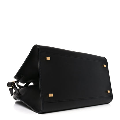 The Row Polished Saddle Calfskin Soft Margaux 12 Black 4 of 9