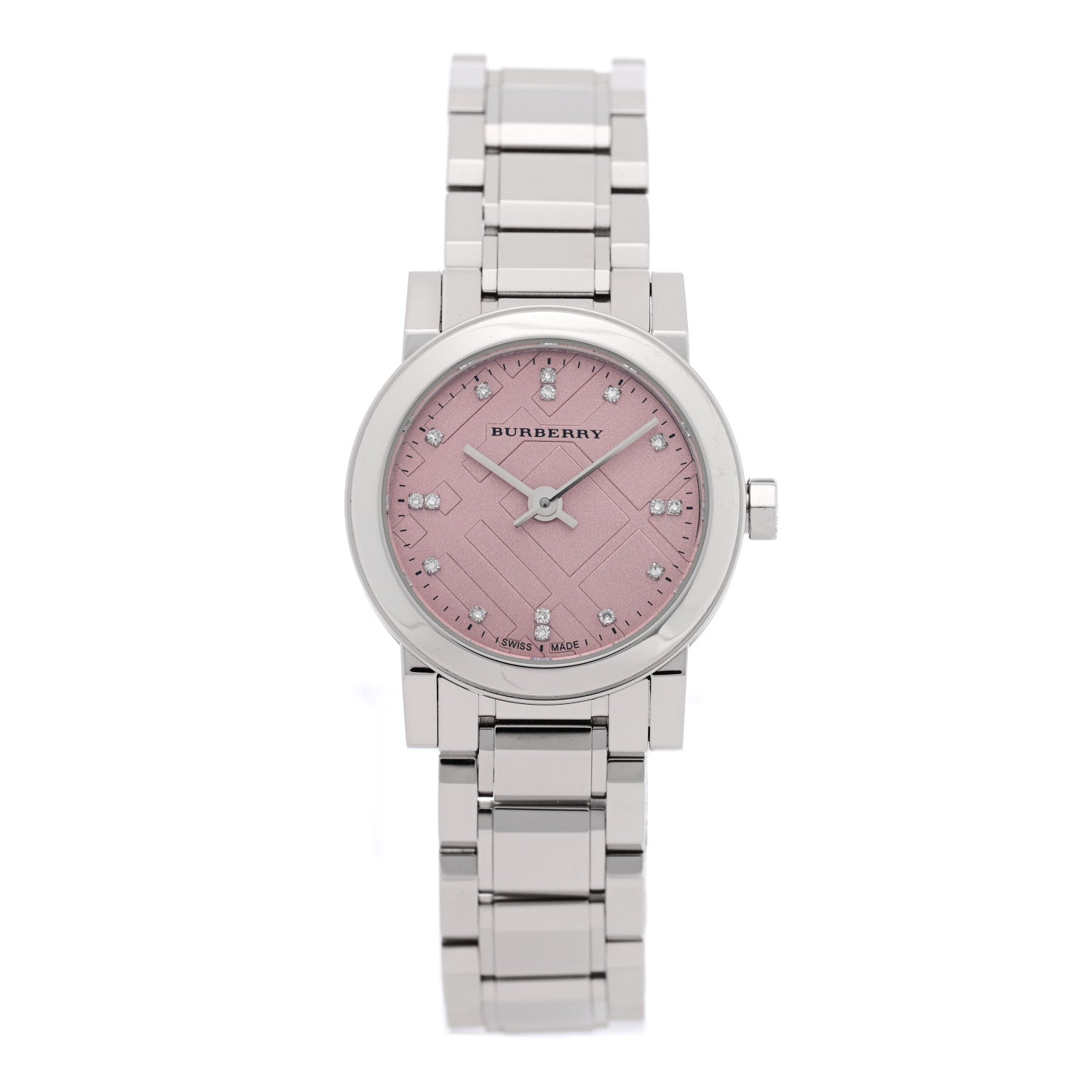 Burberry Stainless Steel Diamond 26mm Quartz Watch Pink BU9223 1 of 5