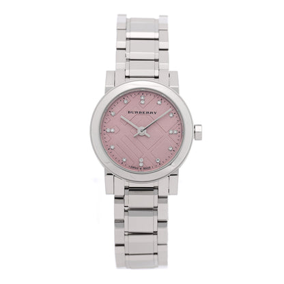 Burberry Stainless Steel Diamond 26mm Quartz Watch Pink BU9223 1 of 5