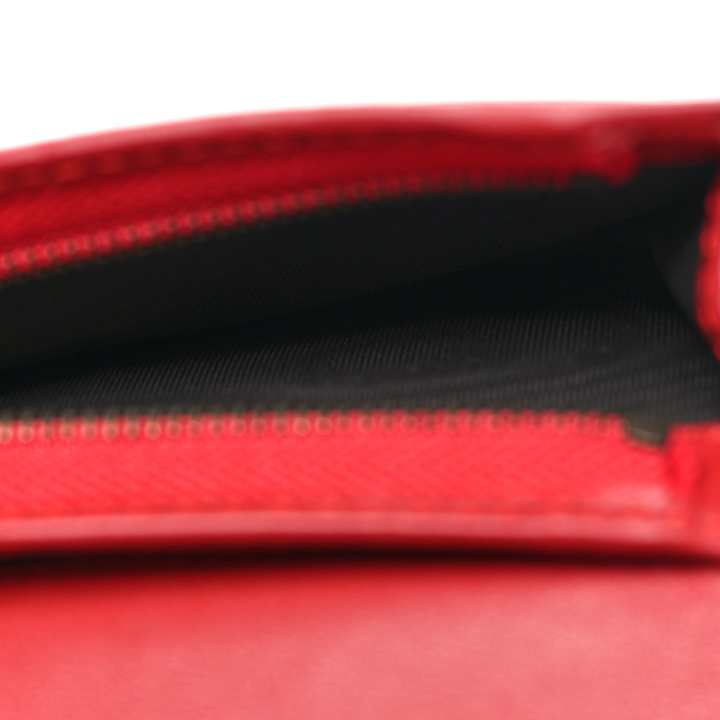 GG Supreme Monogram Cherry Embellished Card Case Wallet Hibiscus Red