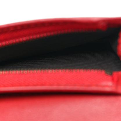 Gucci GG Supreme Monogram Cherry Embellished Card Case Wallet Hibiscus Red 6 of 8