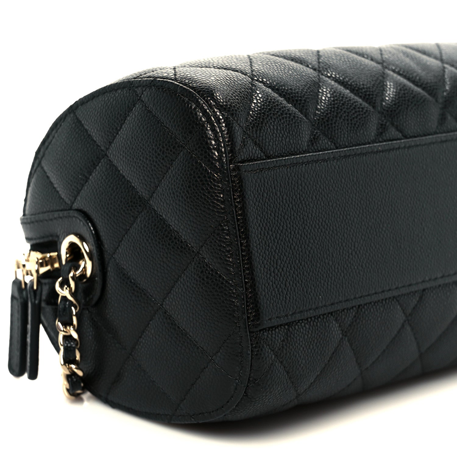Chanel Caviar Quilted Barrel Clutch With Chain Black 9 of 11
