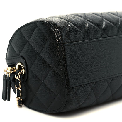 Chanel Caviar Quilted Barrel Clutch With Chain Black 9 of 11