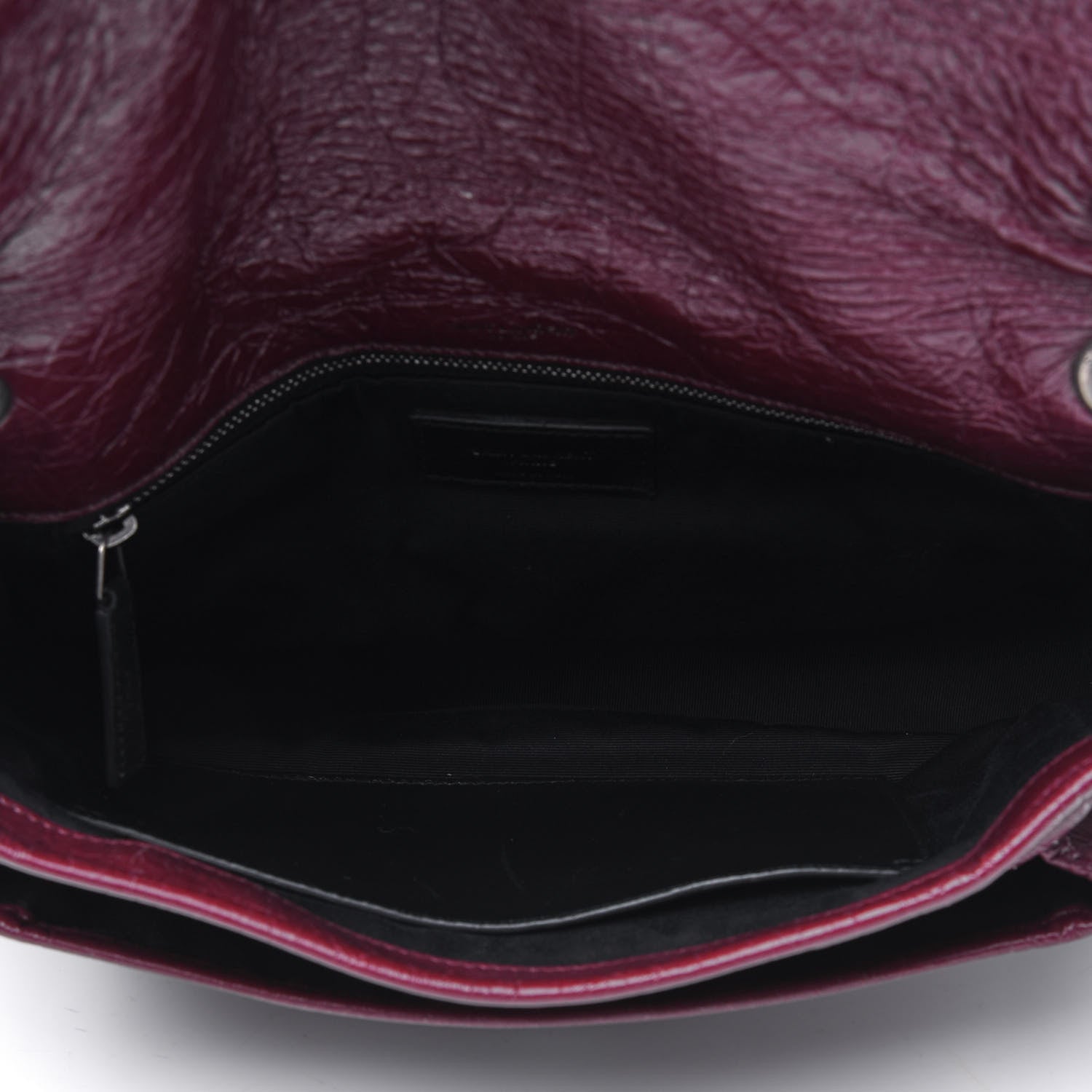 Saint Laurent Crinkled Calfskin Matelasse Monogram Medium Niki Chain Satchel Burgundy 4 of 17