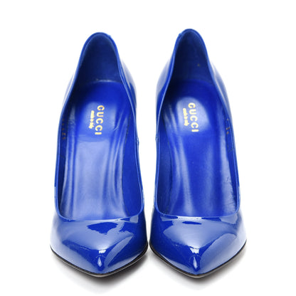 Gucci Patent Gloria Pumps 35 Deep Zaffiro 2 of 11