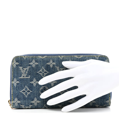 Louis Vuitton Monogram Denim Zippy Wallet Blue 2 of 10