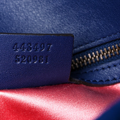 Gucci Velvet Matelasse Small GG Marmont Shoulder Bag Cobalt Blue 7 of 10