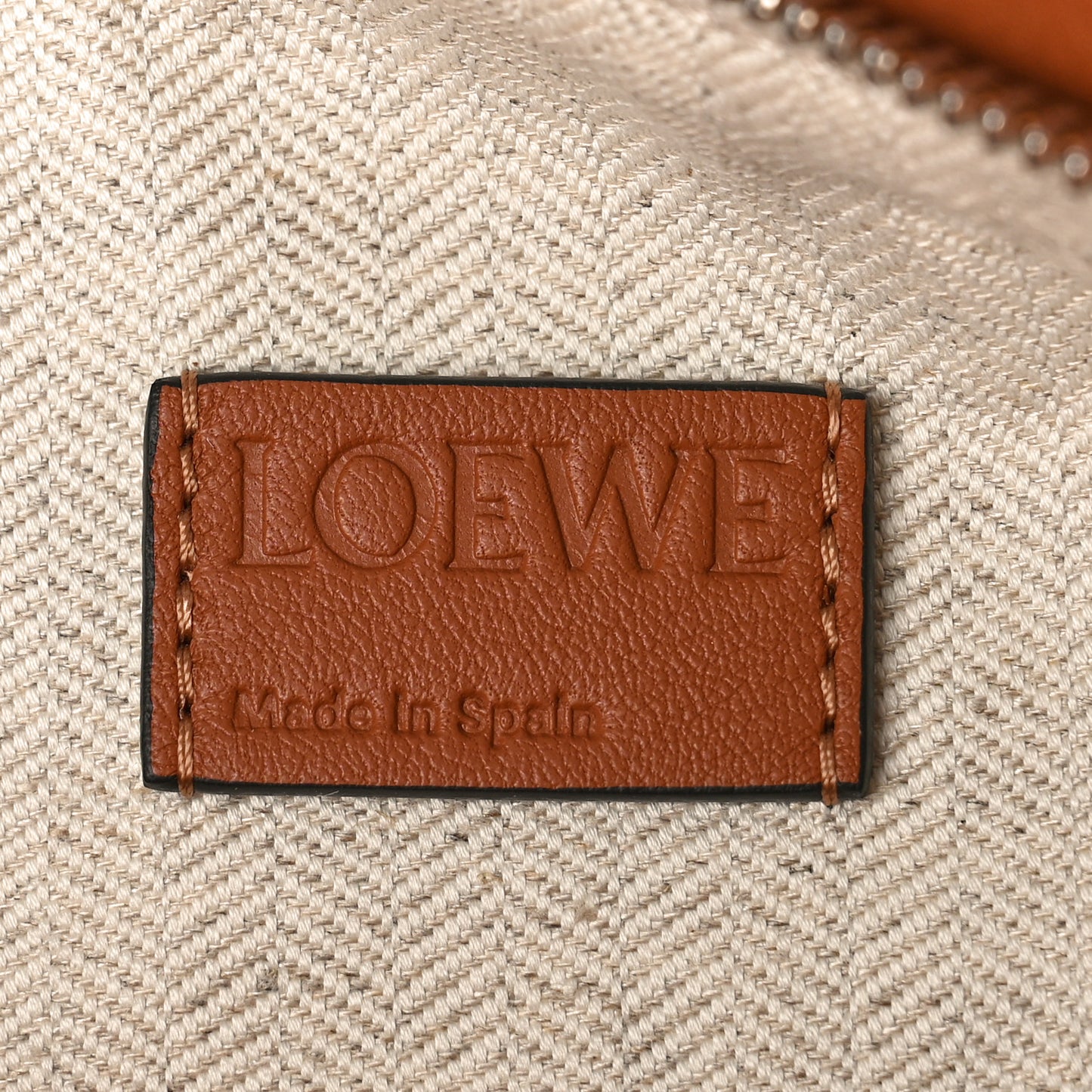 Calfskin Small Puzzle Edge Bag Tan