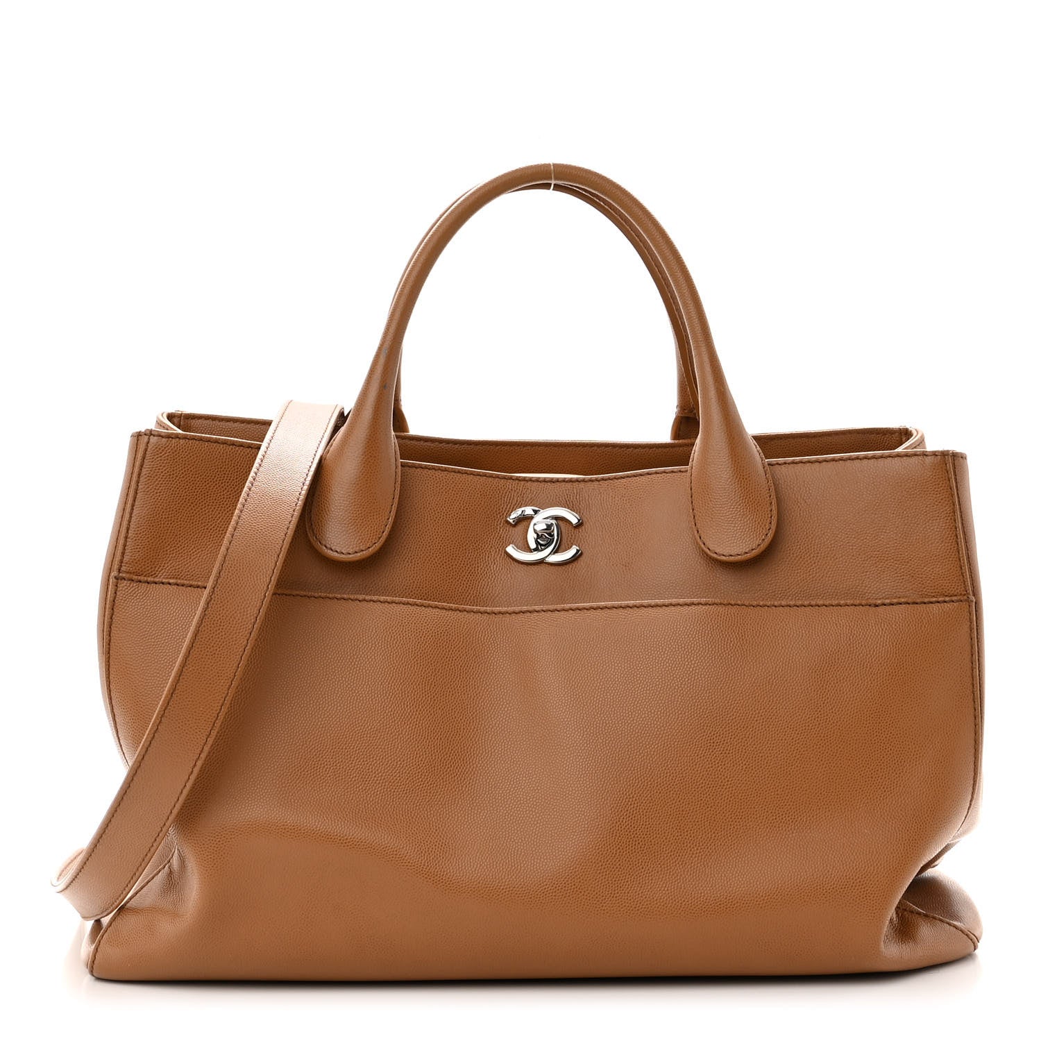 Chanel Caviar Medium Cerf Executive Shopper Tote Dark Beige 1 of 12