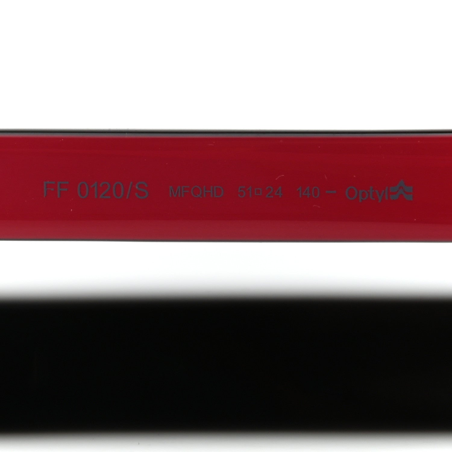 Fendi Round Sunglasses FF0120/S Black Red 5 of 6