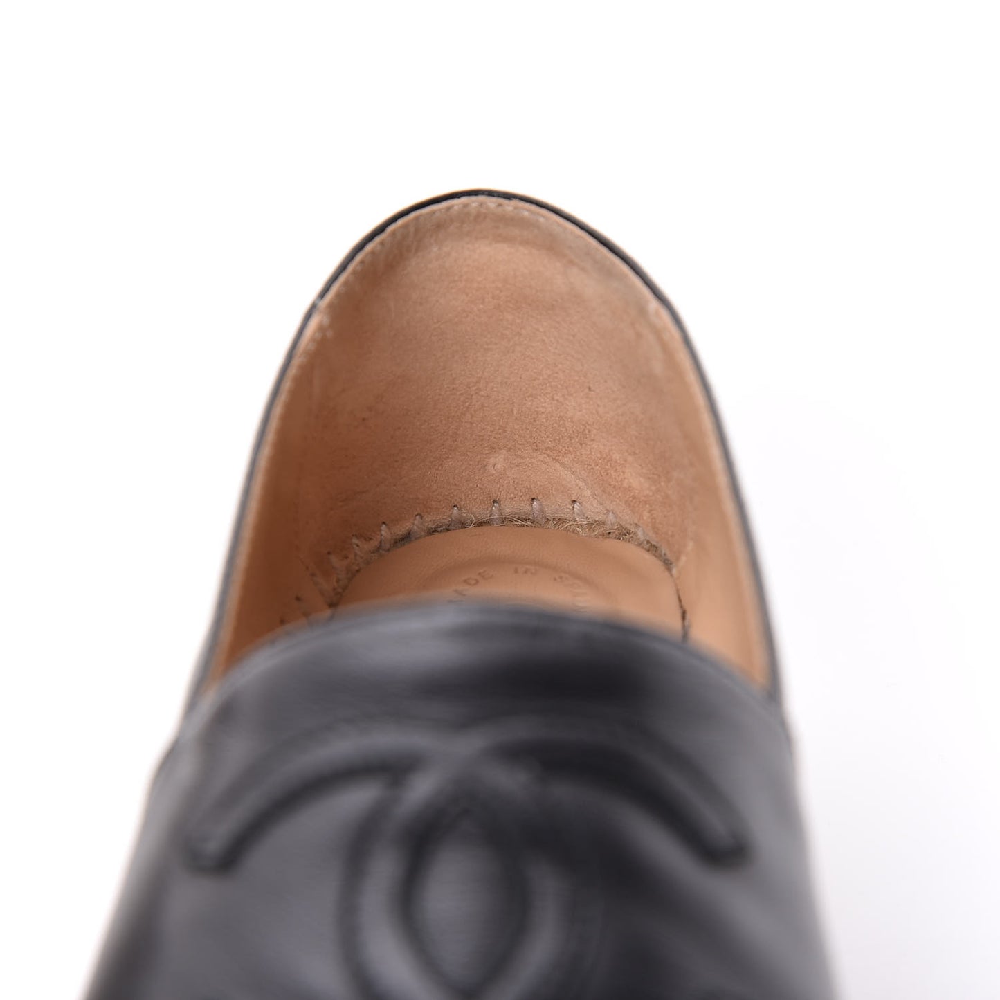 Lambskin CC Espadrilles 37 Black