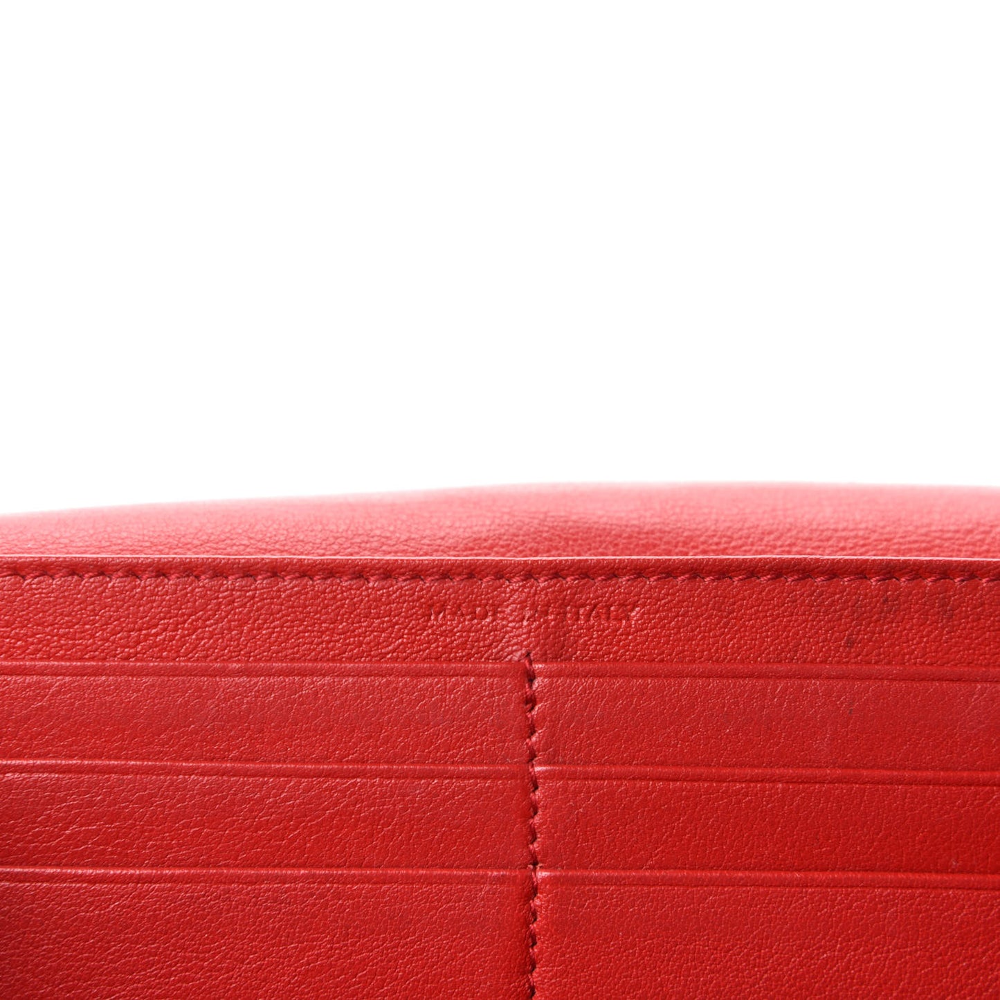 Calfskin Classic Large Marquage Flap Wallet Red
