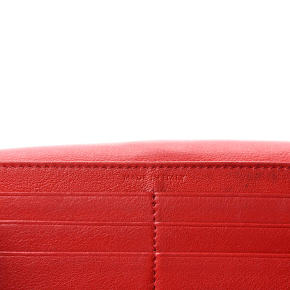Saint Laurent Calfskin Classic Large Marquage Flap Wallet Red 6 of 8
