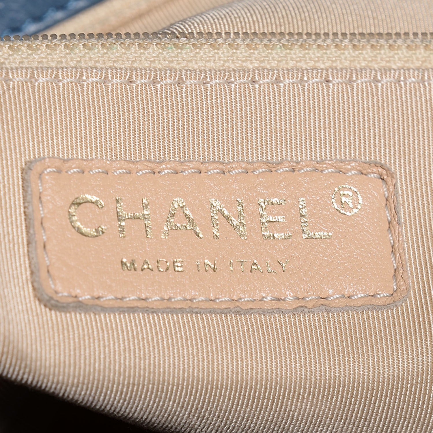 Chanel Calfskin Quilted Small CC Crown Tote Blue 6 of 7