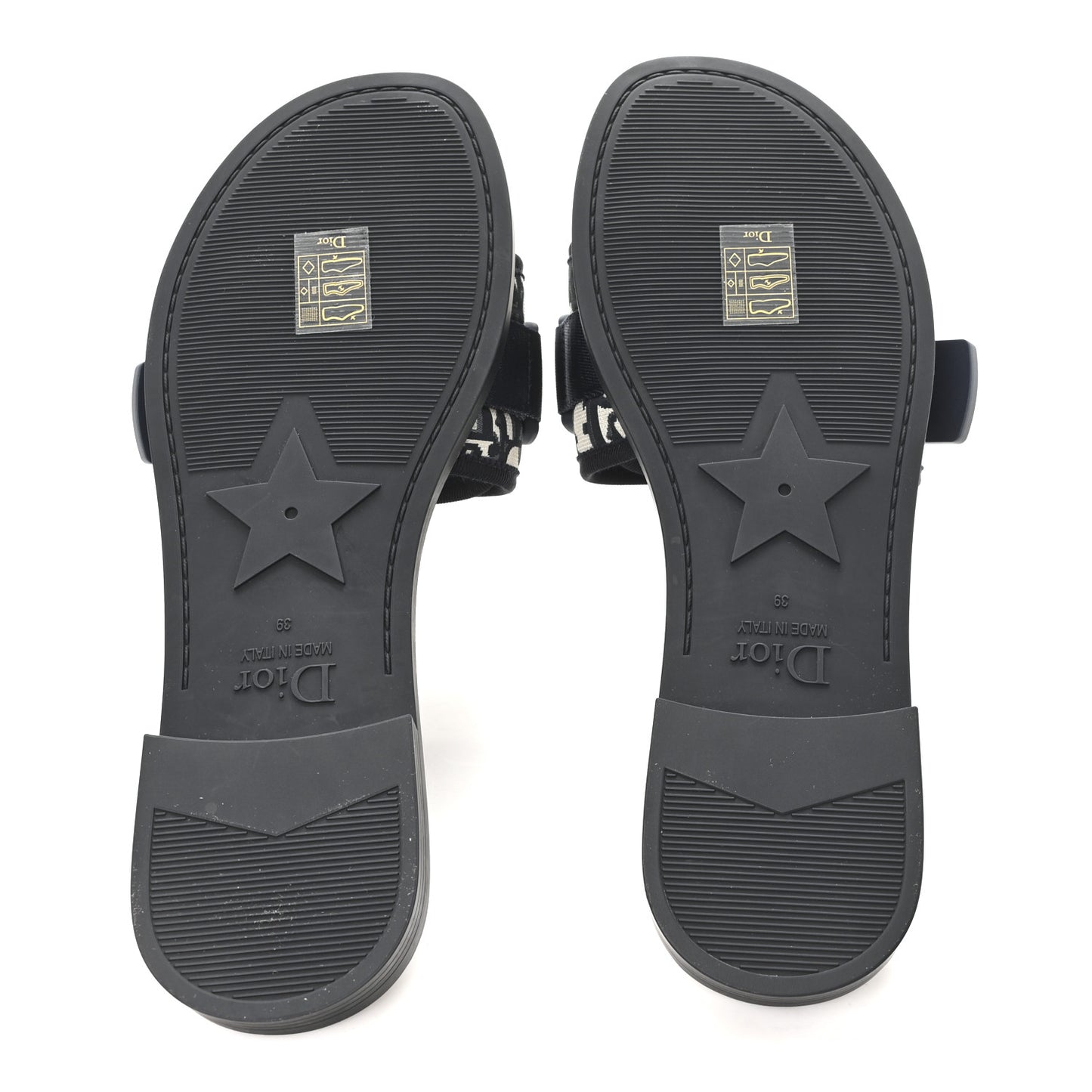Nylon Oblique Dio(r)evolution Slide Sandals 39 Deep Blue