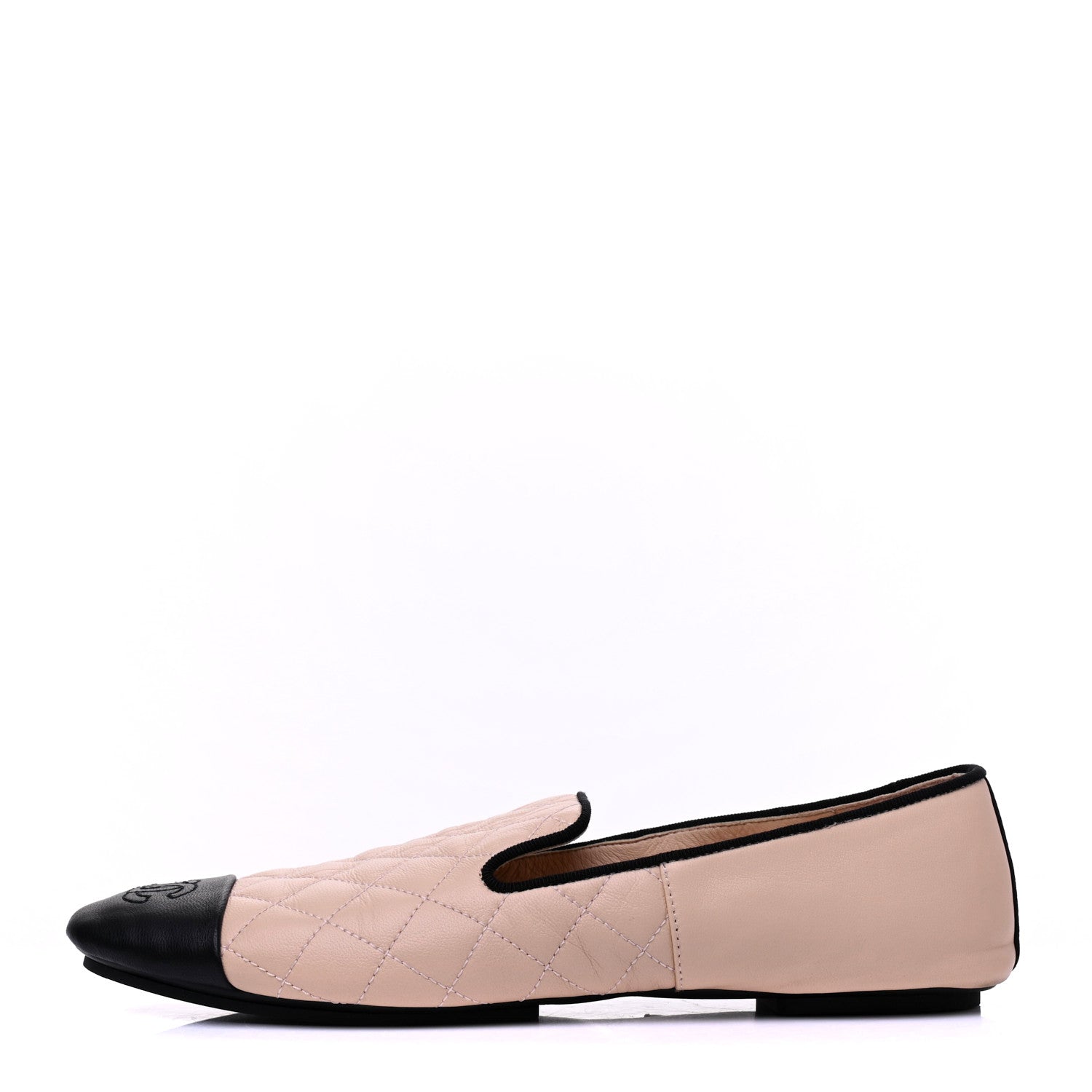 Chanel Lambskin Quilted Cap Toe Slipper With Pouch 37 Pink Black 1 of 17