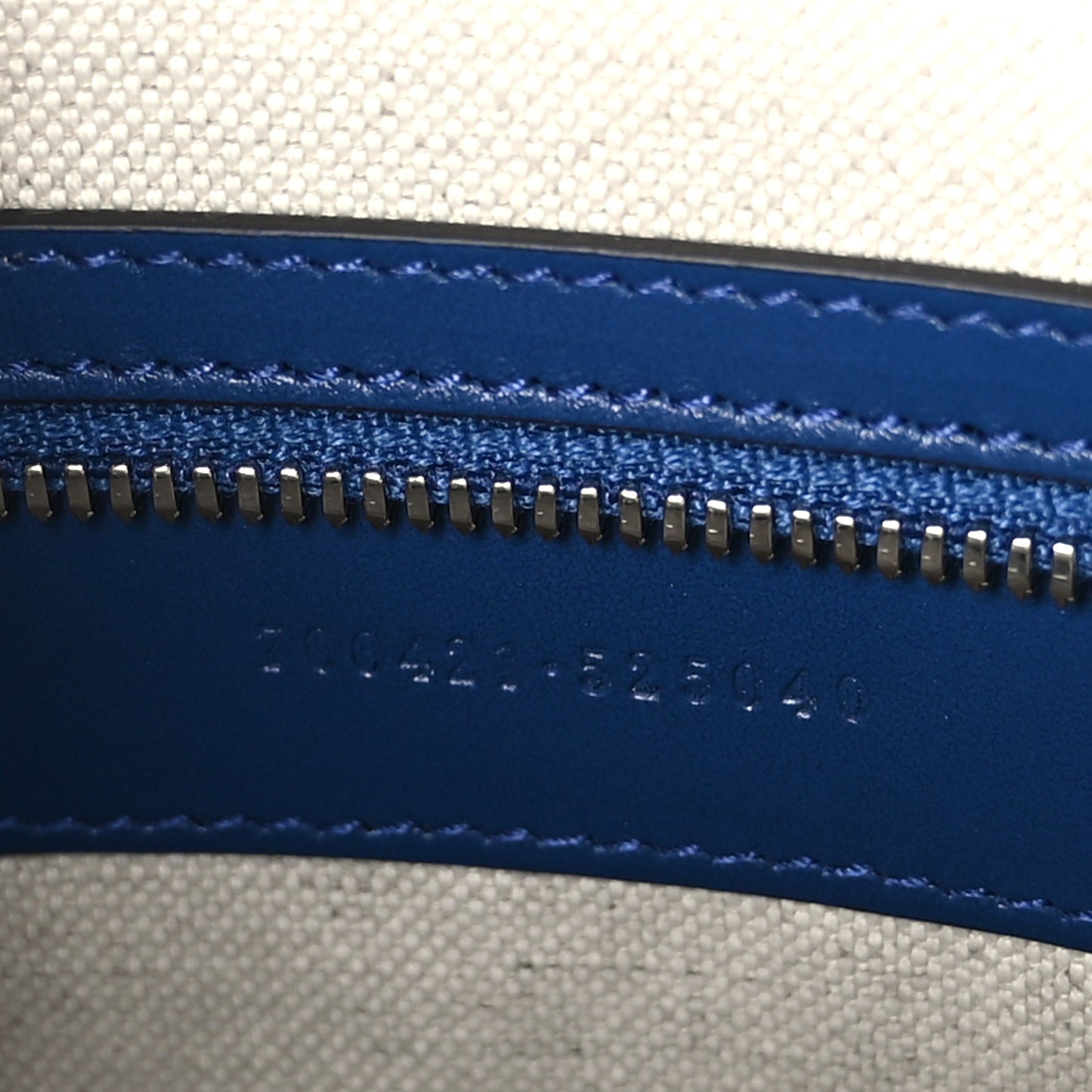 Calfskin GG Tennis Embossed Medium Tote Bag Intense Metal Blue