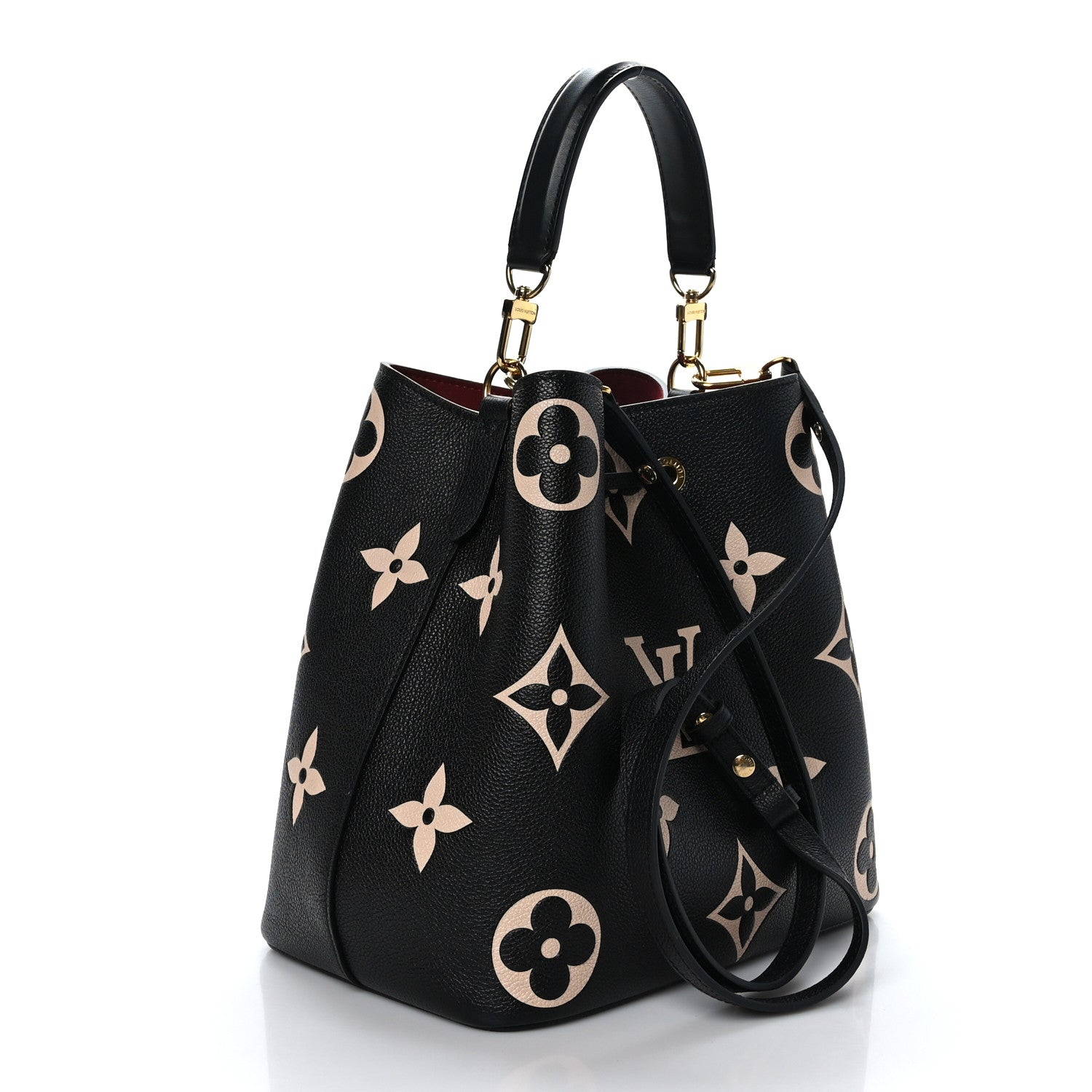 Louis Vuitton Empreinte Monogram Giant Neonoe MM Black Beige 3 of 10