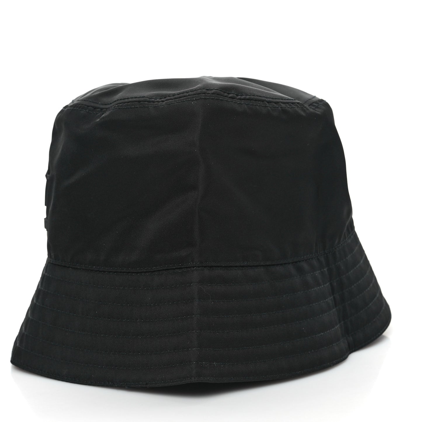 Re-Nylon Rubber Logo Bucket Hat S Black