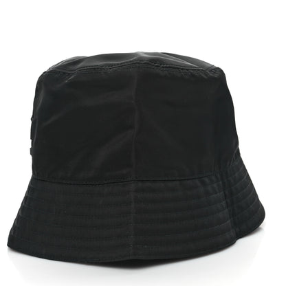 Prada Re-Nylon Rubber Logo Bucket Hat S Black 4 of 9
