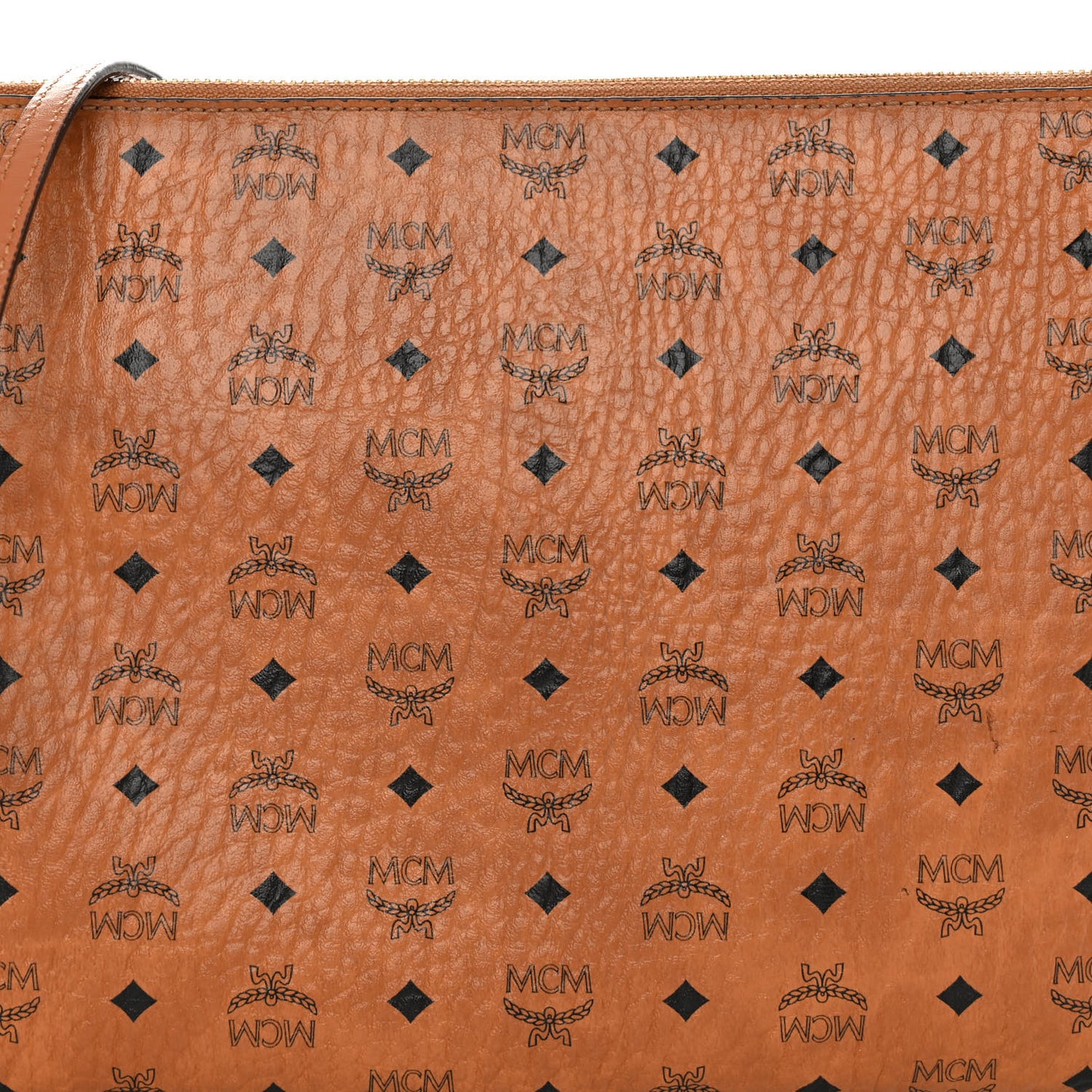 Visetos Medium Crossbody Pouch Cognac