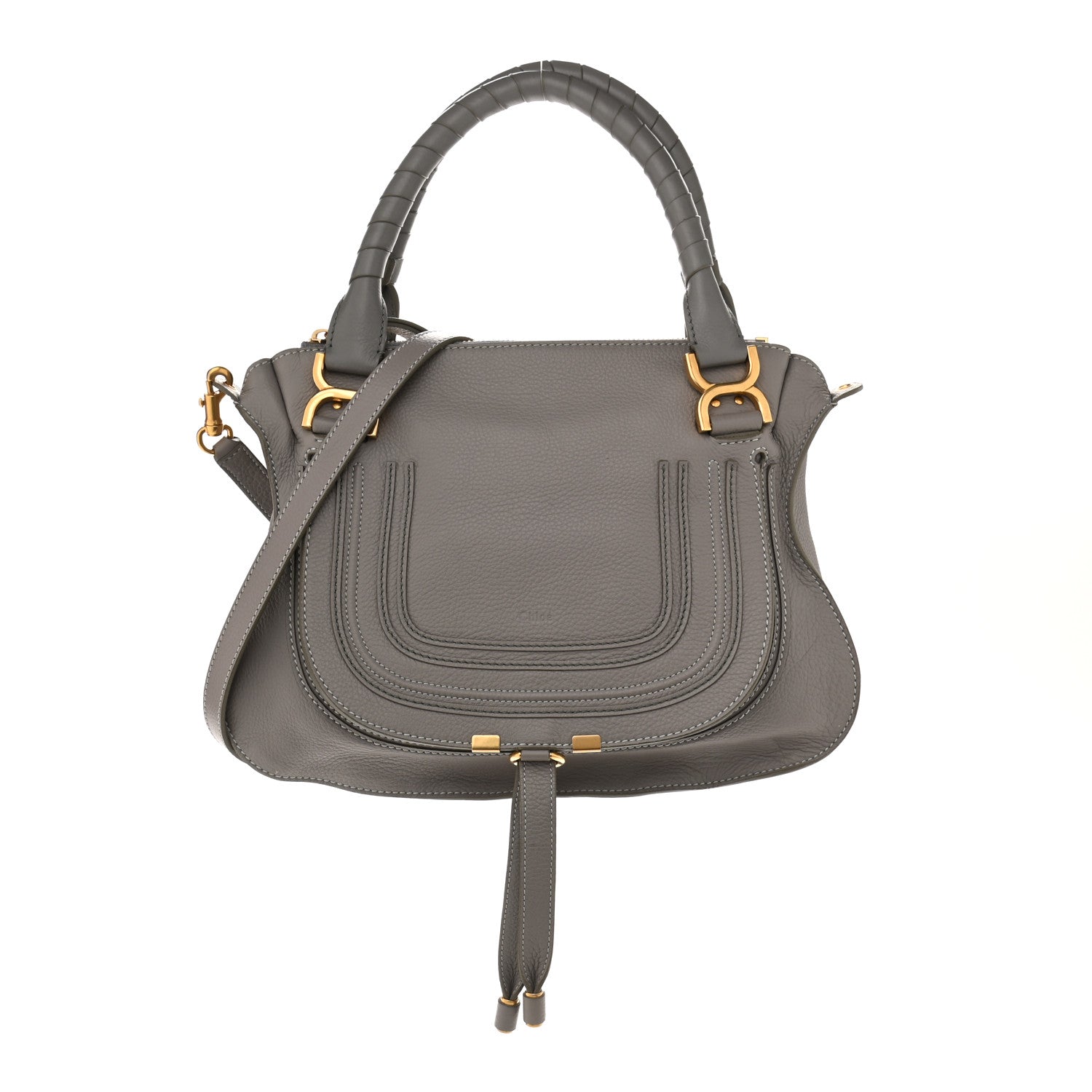 Chloe Calfskin Medium Marcie Satchel Cashmere Grey 1 of 10