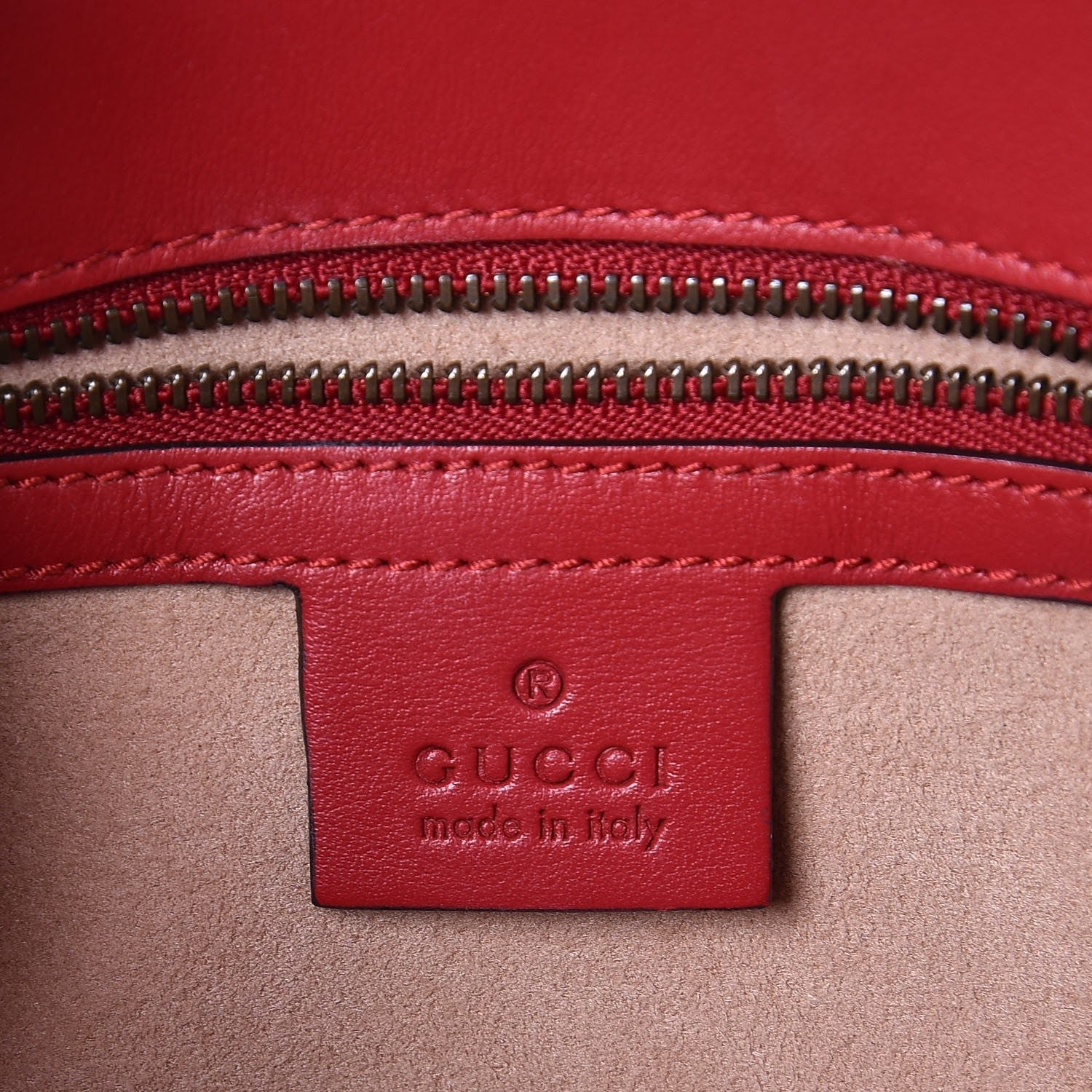 Gucci Calfskin Matelasse Small GG Marmont Shoulder Bag Hibiscus Red 7 of 9
