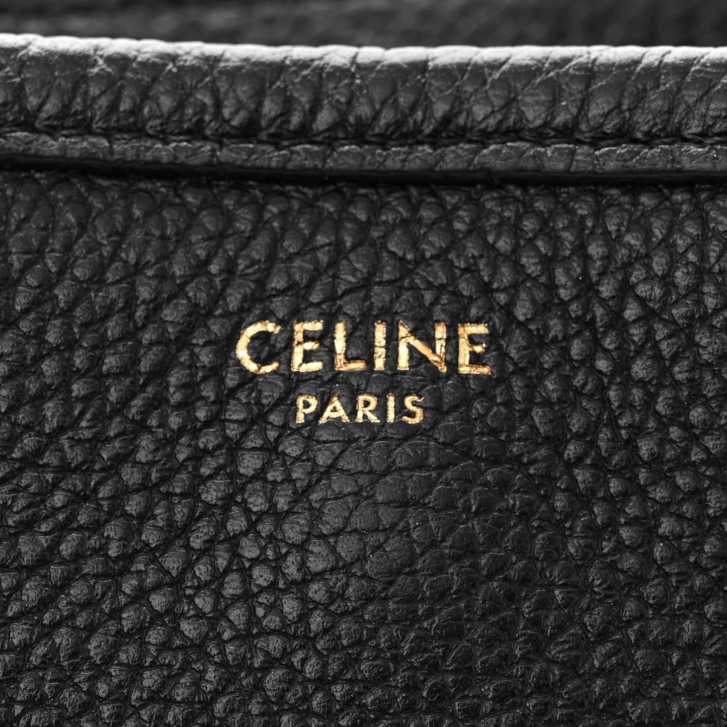 Grained Calfskin Small Folded Cabas Black