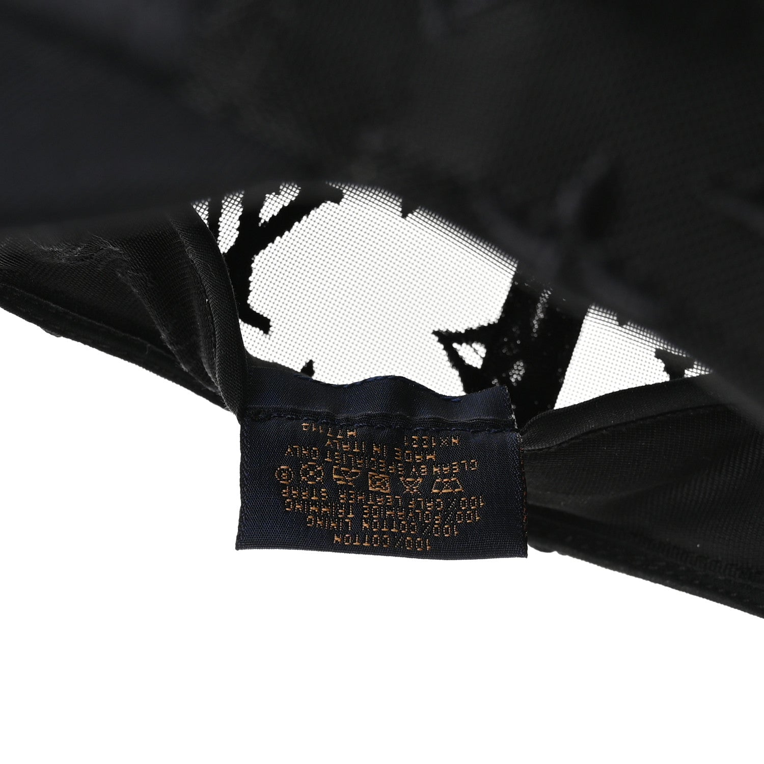 Louis Vuitton Monogram Mesh Cotton Cap M Black 9 of 12