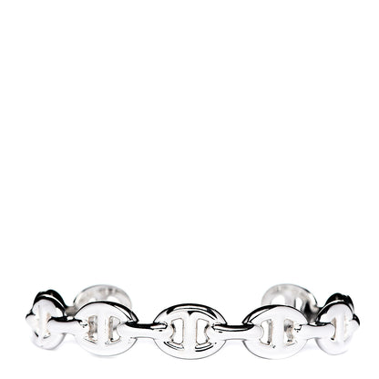 Hermes Sterling Silver MM Chaine d'Ancre Enchainee Cuff Bracelet SH 1 of 4