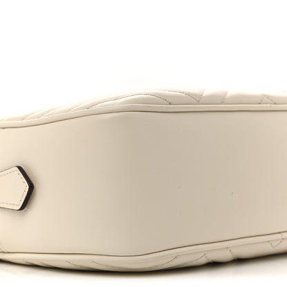 Gucci Calfskin Matelasse Small GG Marmont Chain Shoulder Bag White 9 of 14