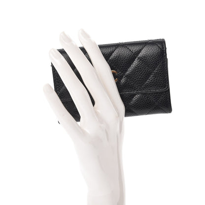 Chanel Caviar Quilted Flap Card Holder Black 9 of 14